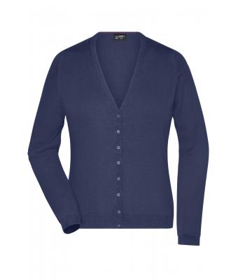 Dames Ladies' V-Neck Cardigan Navy 8061