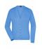 Dames Ladies' V-Neck Cardigan Gletsjer blauw 8061