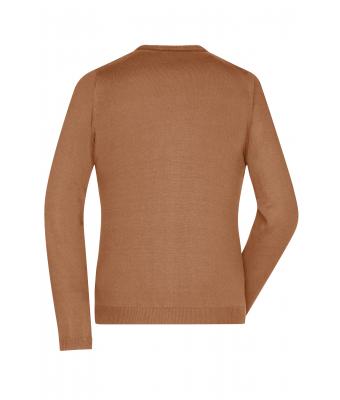 Dames Ladies' V-Neck Cardigan Kameel 8061