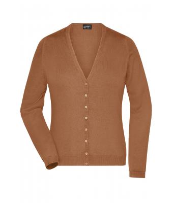 Dames Ladies' V-Neck Cardigan Kameel 8061