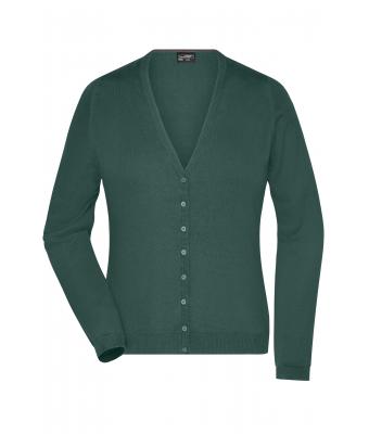 Ladies Ladies' V-Neck Cardigan Forest-green 8061