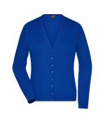 Damen Ladies' V-Neck Cardigan Royal 8061