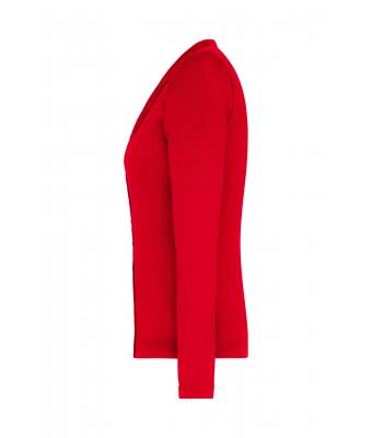 Ladies Ladies' V-Neck Cardigan Red 8061