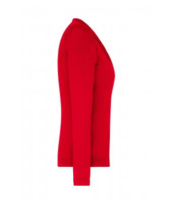 Ladies Ladies' V-Neck Cardigan Red 8061
