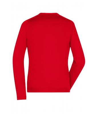 Ladies Ladies' V-Neck Cardigan Red 8061