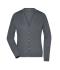Dames Ladies' V-Neck Cardigan Heather-grijs 8061