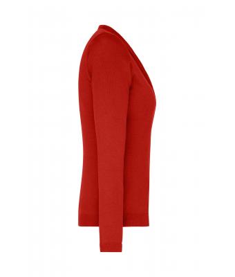 Dames Ladies' V-Neck Cardigan Bordeaux 8061
