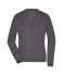 Damen Ladies' V-Neck Cardigan Anthracite-melange 8061