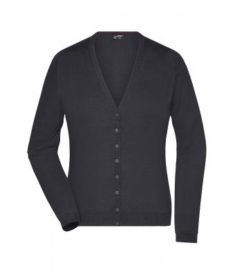 Damen Ladies' V-Neck Cardigan Black 8061