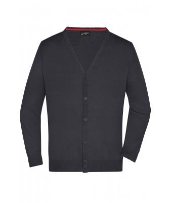 Men Men's V-Neck Cardigan Black 8062