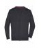 Men Men's V-Neck Cardigan Black 8062