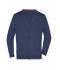 Men Men's V-Neck Cardigan Navy 8062