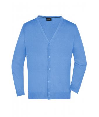 Men Men's V-Neck Cardigan Glacier-blue 8062