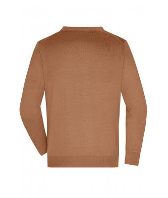 Heren Men's V-Neck Cardigan Kameel 8062