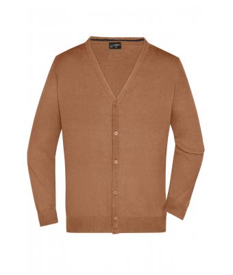Heren Men's V-Neck Cardigan Kameel 8062