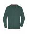 Men Men's V-Neck Cardigan Forest-green 8062