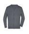 Men Men's V-Neck Cardigan Grey-heather 8062