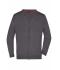 Heren Men's V-Neck Cardigan Antraciet-melange 8062