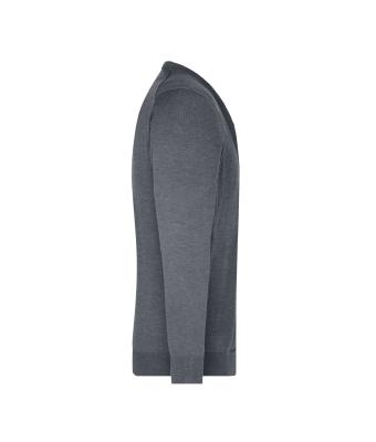 Heren Men's V-Neck Cardigan Heather-grijs 8062