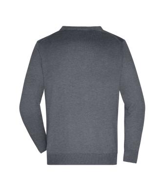 Heren Men's V-Neck Cardigan Heather-grijs 8062