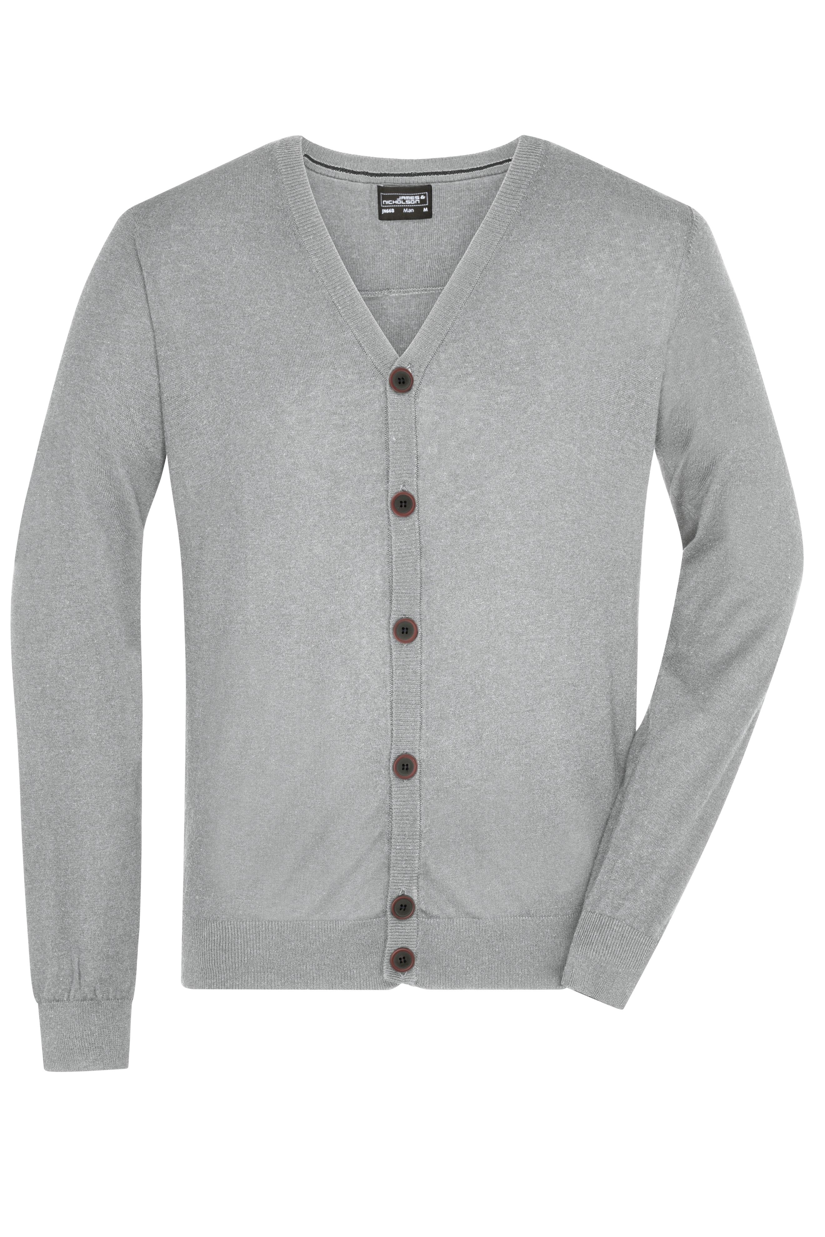 Men Men's Cardigan LightgreymelangeDaiber