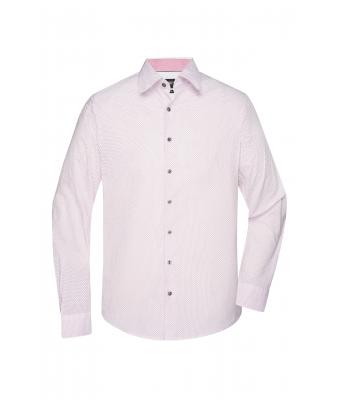 Men Men's Shirt "Diamonds" White/red 8417