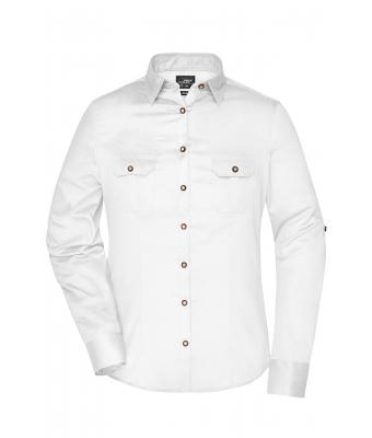 Ladies Ladies' Traditional Shirt Plain White 8488