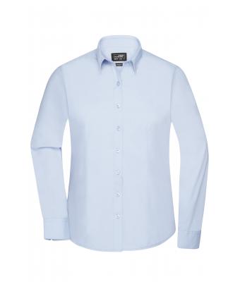 Femme Chemise femme à manches longues en popeline Bleu-clair 8504