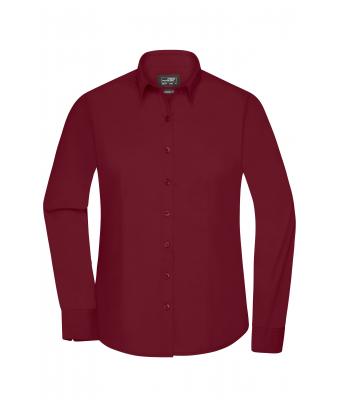 Femme Chemise femme à manches longues en popeline Vin 8504