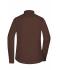 Dames Ladies' Shirt Long-Sleeved Poplin Bruin 8504