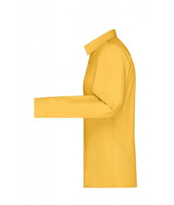Dames Ladies' Shirt Long-Sleeved Poplin Geel 8504