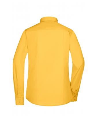 Dames Ladies' Shirt Long-Sleeved Poplin Geel 8504