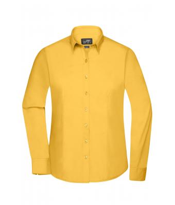 Dames Ladies' Shirt Long-Sleeved Poplin Geel 8504