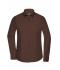 Damen Ladies' Shirt Long-Sleeved Poplin Brown 8504