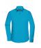 Damen Ladies' Shirt Long-Sleeved Poplin Turquoise 8504