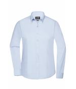 Ladies Ladies' Shirt Long-Sleeved Poplin Light-blue 8504