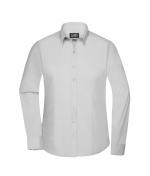 Ladies Ladies' Shirt Long-Sleeved Poplin Light-grey 8504