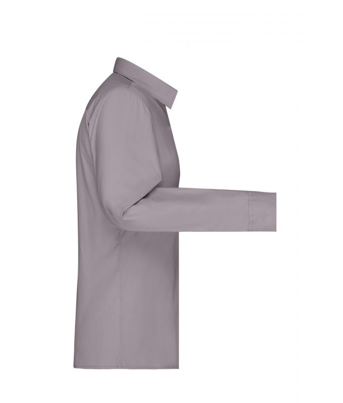 Ladies Ladies' Shirt Long-Sleeved Poplin Steel 8504