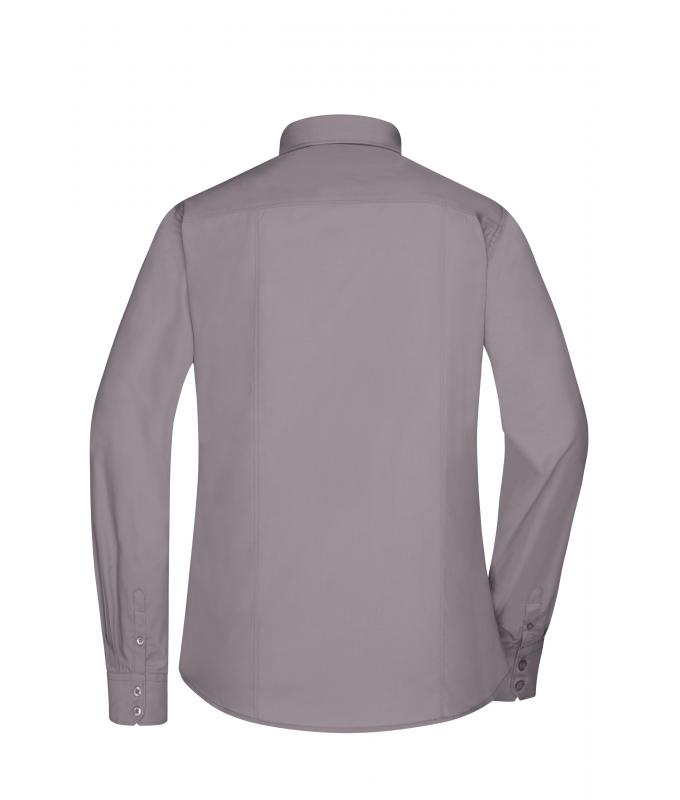 Ladies Ladies' Shirt Long-Sleeved Poplin Steel 8504