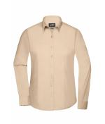 Ladies Ladies' Shirt Long-Sleeved Poplin Stone 8504