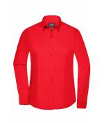 Ladies Ladies' Shirt Long-Sleeved Poplin Tomato 8504