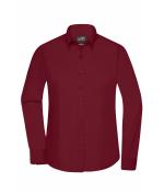 Ladies Ladies' Shirt Long-Sleeved Poplin Wine 8504