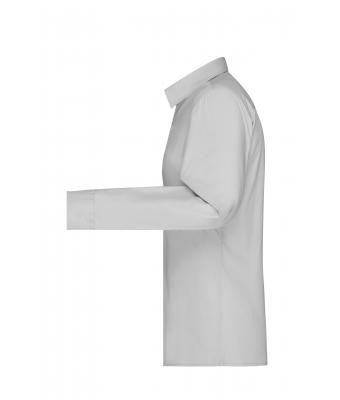 Dames Ladies' Shirt Long-Sleeved Poplin Lichtgrijs 8504