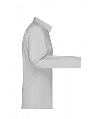 Dames Ladies' Shirt Long-Sleeved Poplin Lichtgrijs 8504