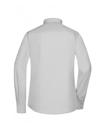 Dames Ladies' Shirt Long-Sleeved Poplin Lichtgrijs 8504