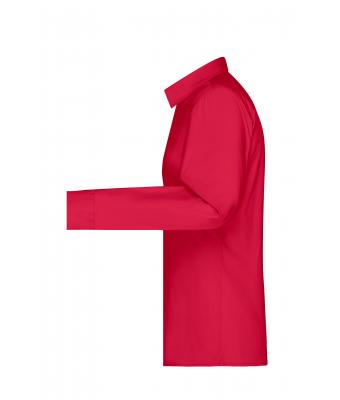 Dames Ladies' Shirt Long-Sleeved Poplin Rood 8504