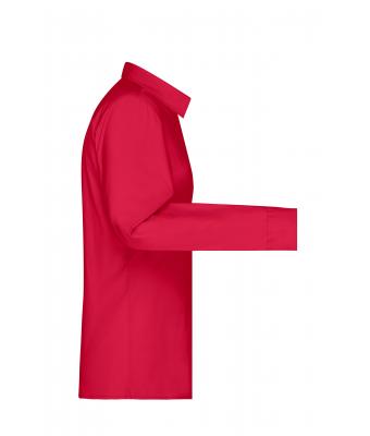 Dames Ladies' Shirt Long-Sleeved Poplin Rood 8504