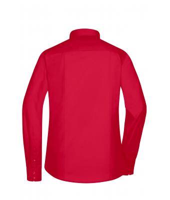 Dames Ladies' Shirt Long-Sleeved Poplin Rood 8504