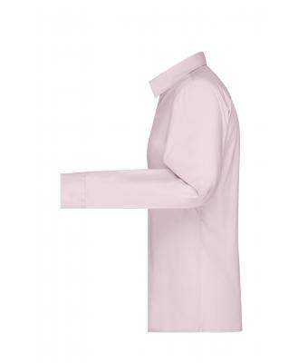 Dames Ladies' Shirt Long-Sleeved Poplin Lichtroze 8504
