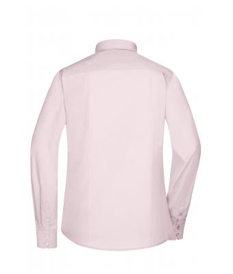 Dames Ladies' Shirt Long-Sleeved Poplin Lichtroze 8504
